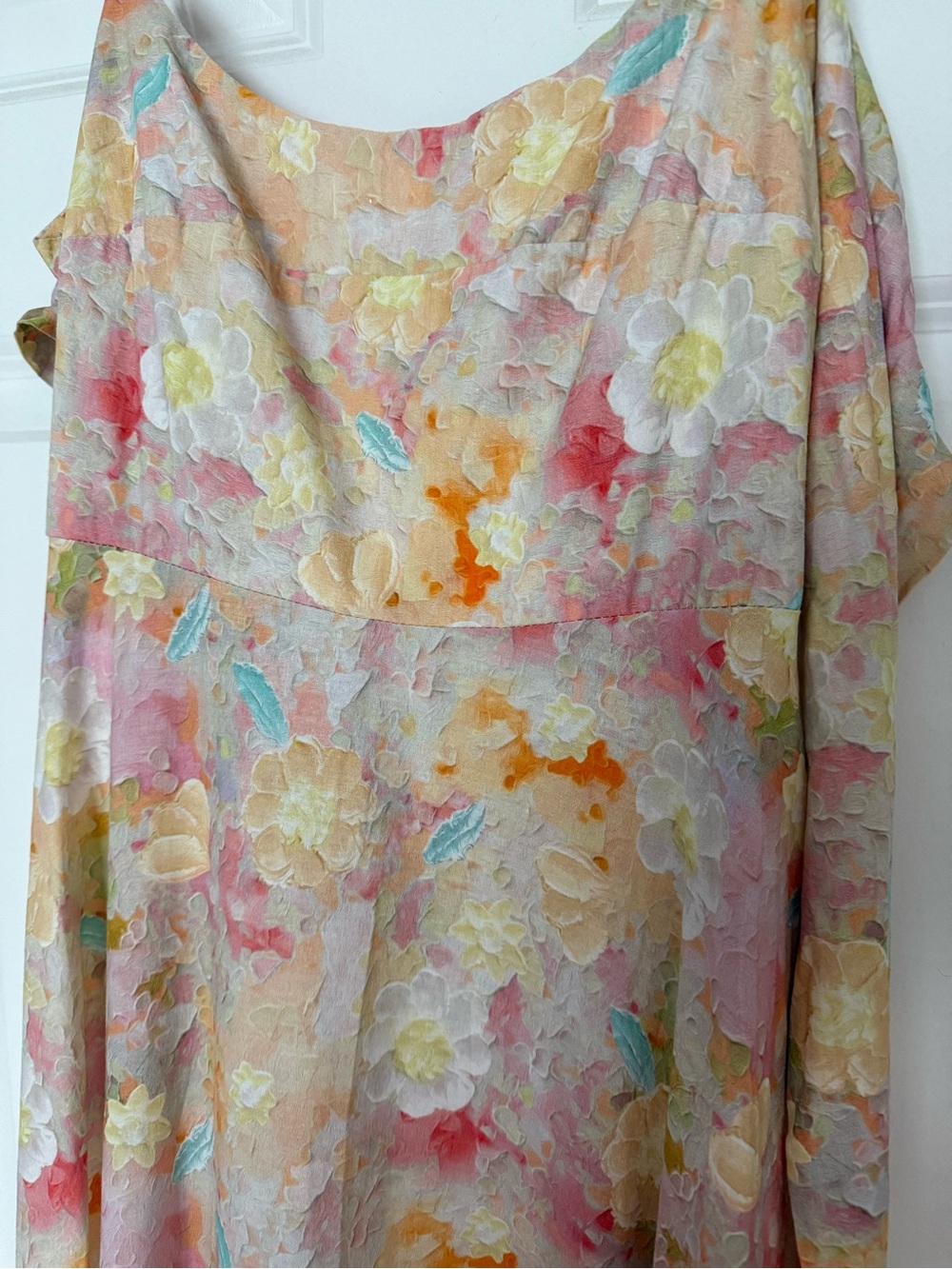Baltic Born Light Pink & Yellow Floral Maxi Tie- Back Dress